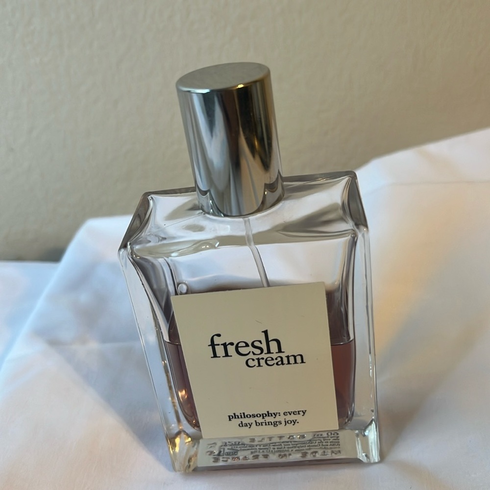 Philosophy Fresh Cream perfume. Bottle half used. Atomizer in working condition